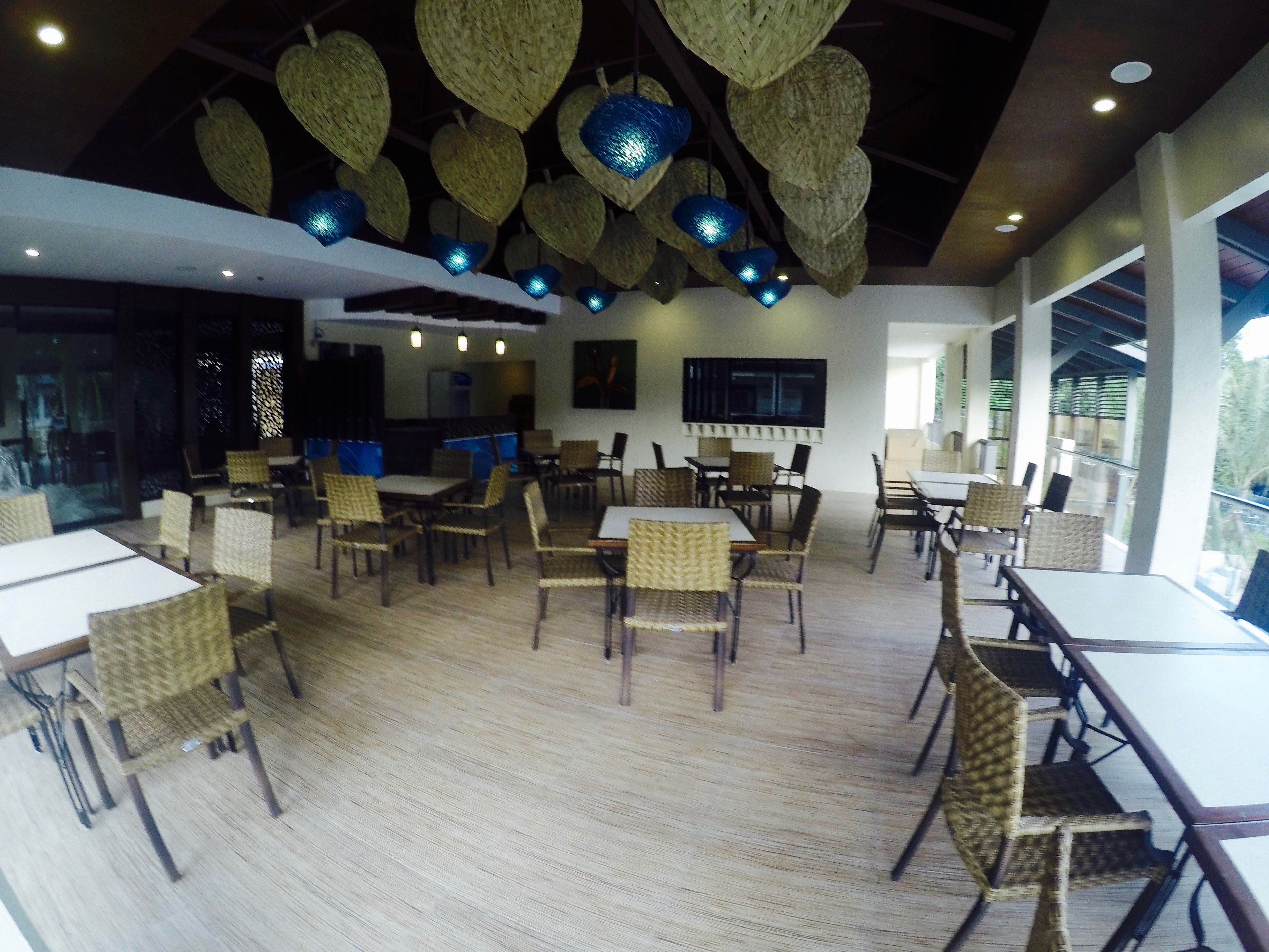 breakfast, lunch served; local and international cuisine, pool views