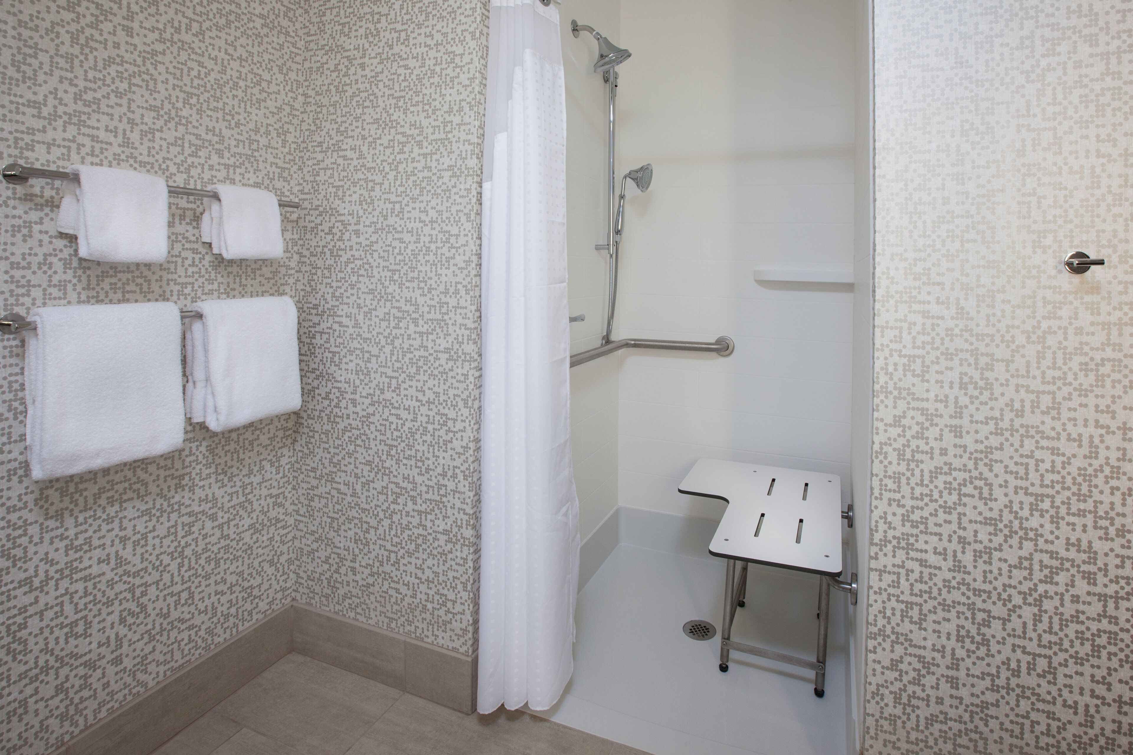 free toiletries, hair dryer, towels