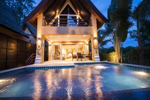 Front of property - evening/night - Villa Manipura (Ko Chang)