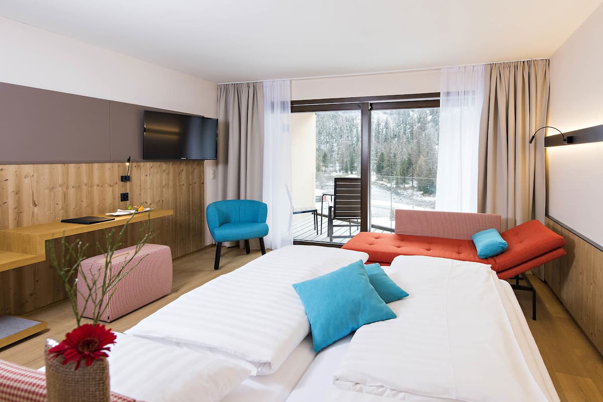 Chambre Double Deluxe, balcon, vue montagne | Vue de la chambre