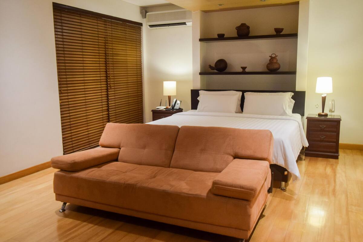 1 dormitorio, ropa de cama de alta calidad, minibar y caja fuerte