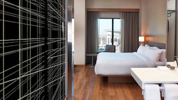 Premium bedding, pillowtop beds, in-room safe, desk
