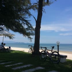 Na praia