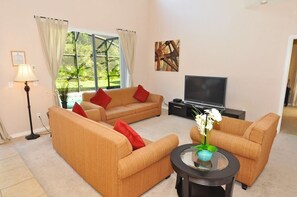 Family House, 6 Bedrooms | Living room | Flat-screen TV, DVD player - 211 Terra Verde House 7 Bedroom by Florida Star (Kissimmee)