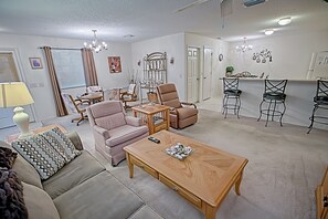 House, 2 Bedrooms | Living area | 50-inch TV with cable channels