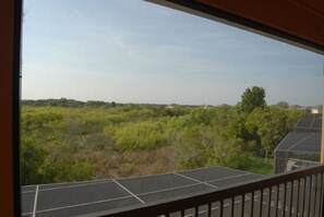 A view from a balcony with a clear sky, dense greenery, and distant buildings. - 820 The Shires House 6 Bedroom by Florida Star (Davenport)