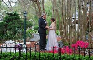 Outdoor wedding area