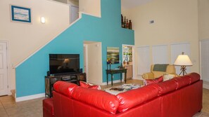 Ferienhaus, 3 Einzelbetten, eingeschränkter Meerblick (TOPS'L Captiva) | Wohnbereich | DVD-Player