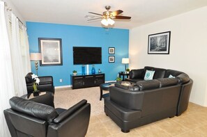 Family House, 6 Bedrooms | Living room | DVD player - 1299 The Dales House 7 Bedroom by Florida Star (Davenport)