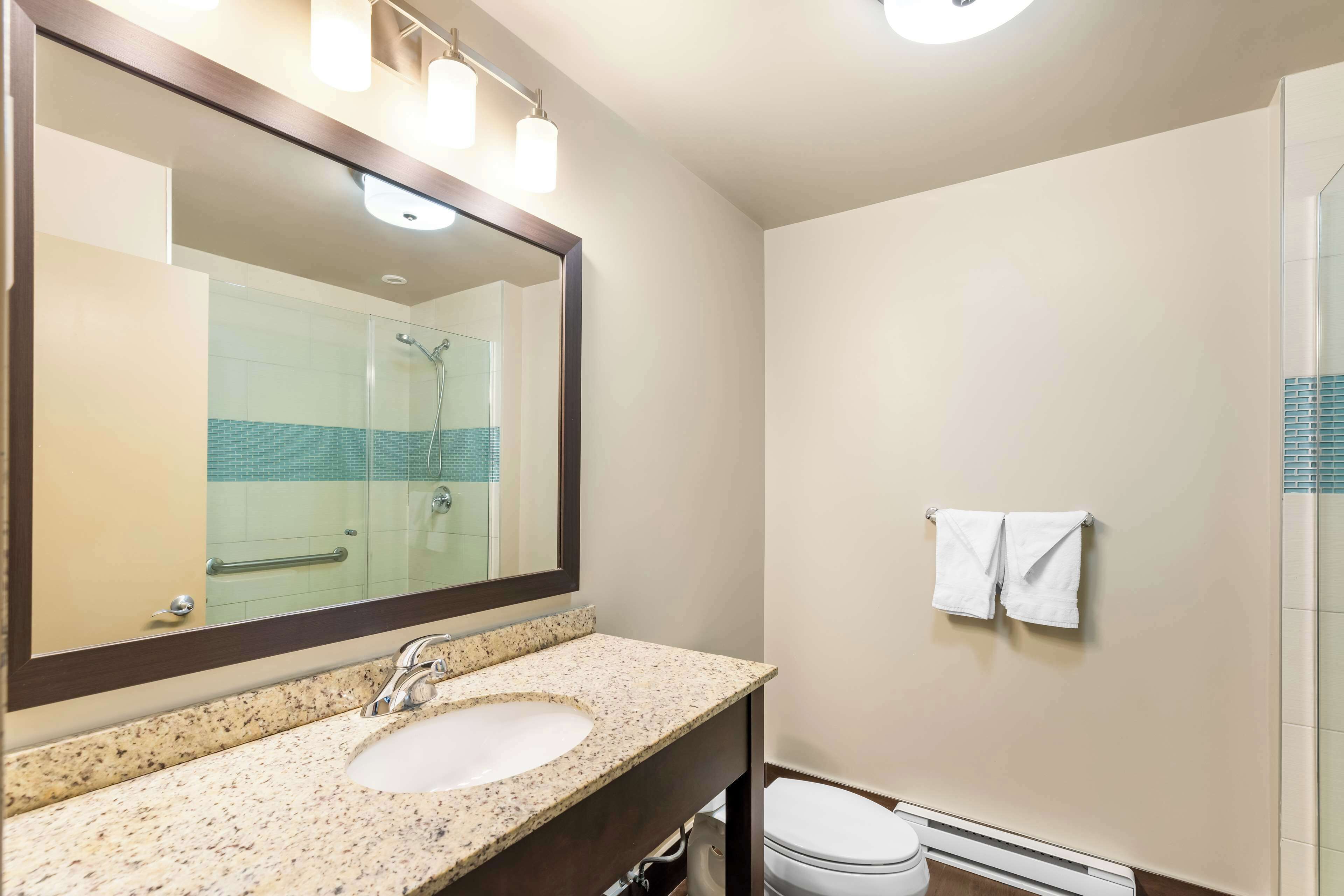 standard room, 1 queen bed, non smoking, refrigerator | bathroom | free toiletries, hair dryer, towels