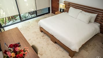 Premium bedding, down comforters, Select Comfort beds, in-room safe