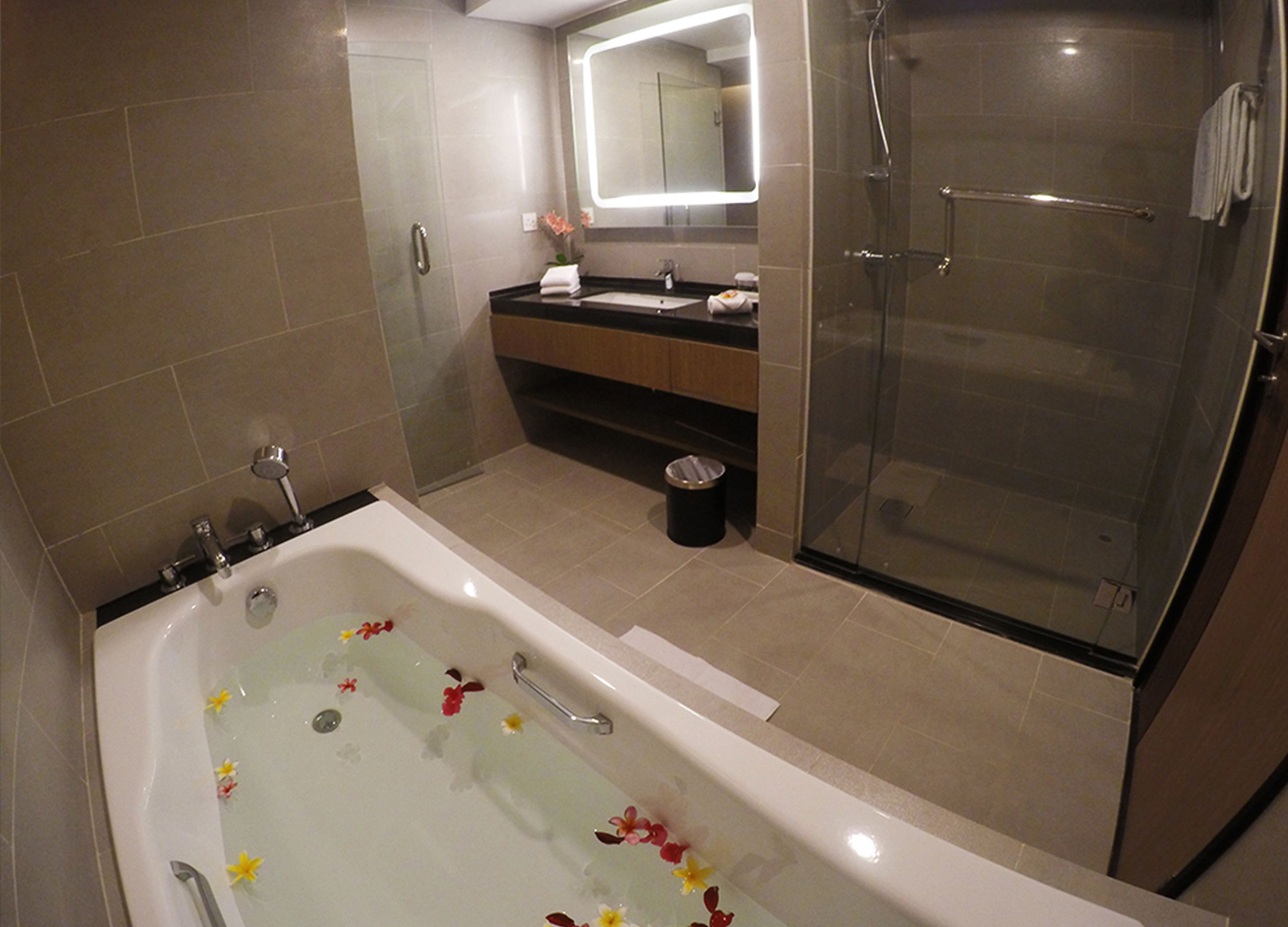 Suite Eksekutif | Kamar mandi | Perlengkapan mandi gratis, pengering rambut, sandal, dan kloset