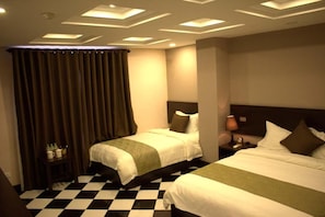 Minibar, in-room safe, desk, blackout curtains