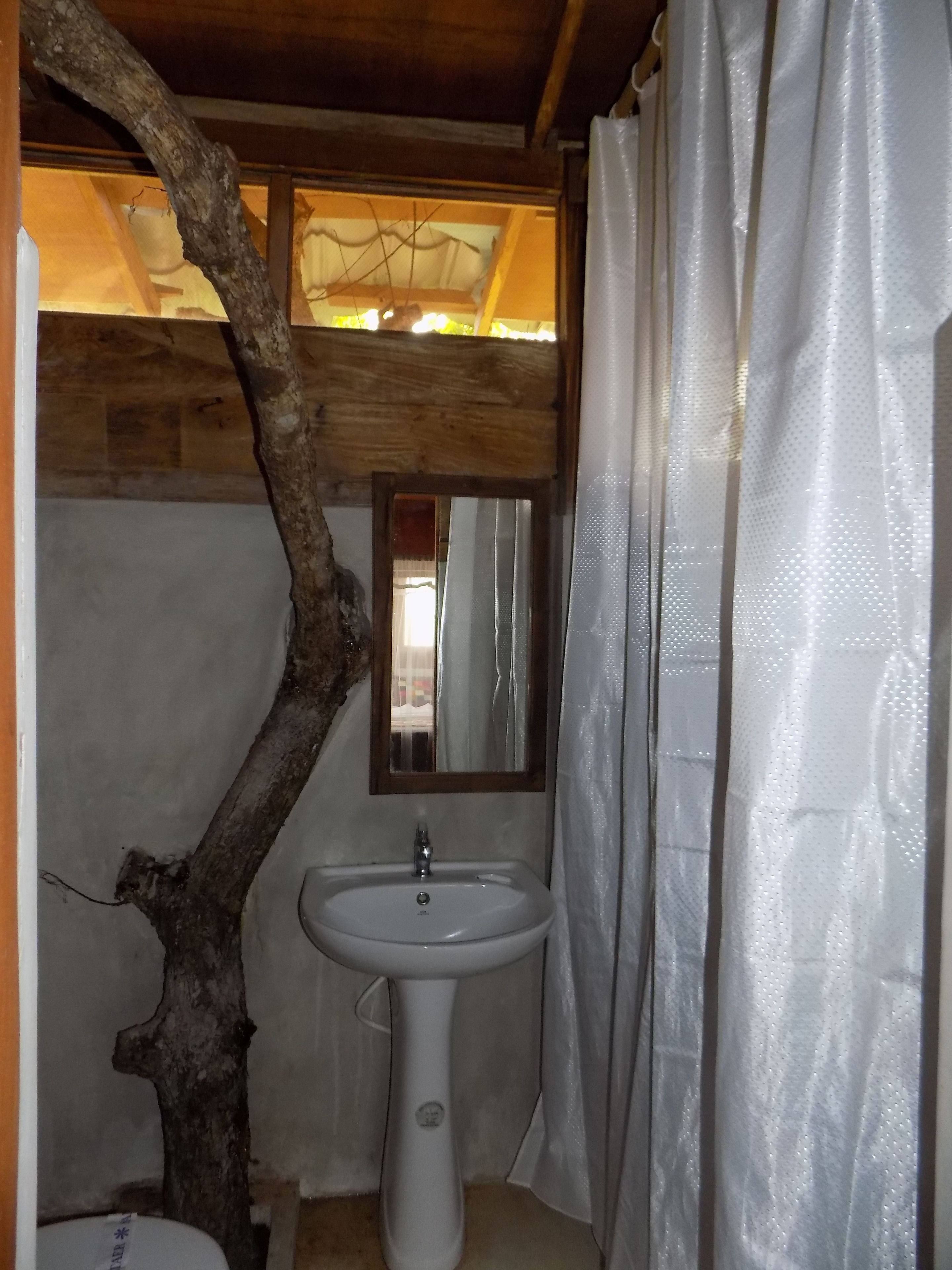 panoramic tree house, smoking, hill view | bathroom sink