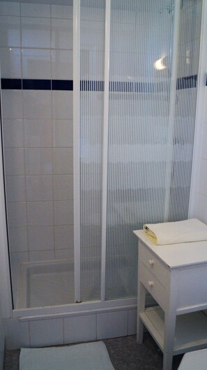 Standard Single Room | Bathroom shower - Hôtel Restaurant du Saumon (Buzancy)