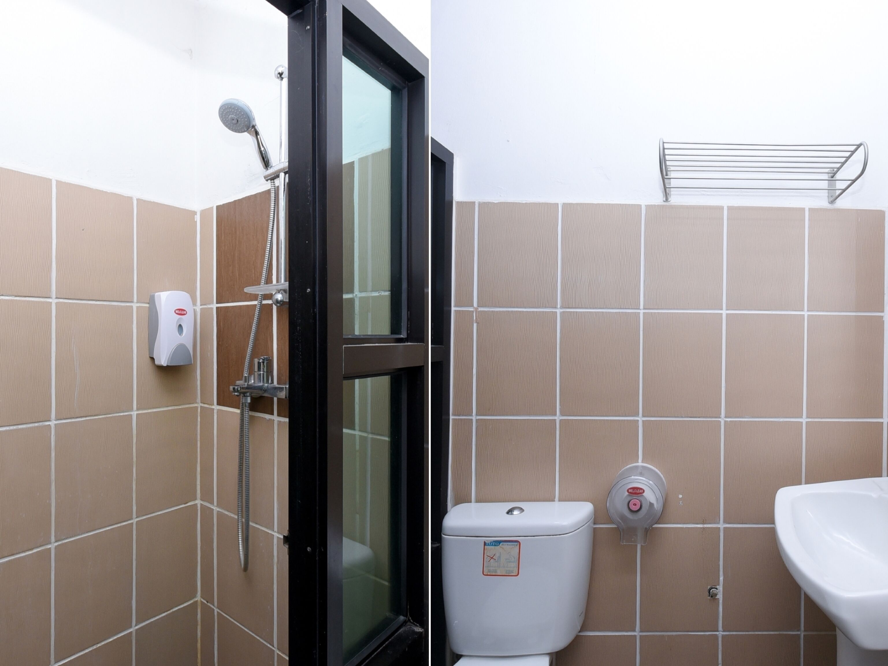 standard double room | bathroom | shower, rainfall showerhead, free toiletries, bidet