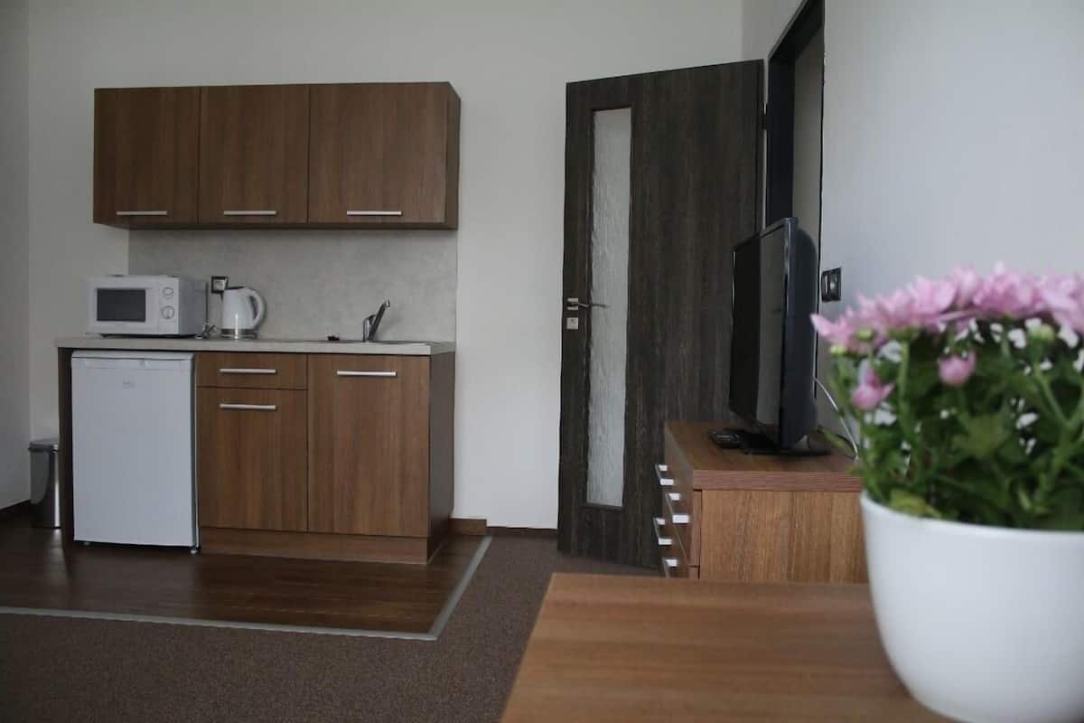 Triple Room (with Private Bathroom) | Private kitchen | Fridge