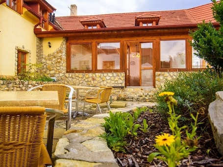 Outdoor banquet area