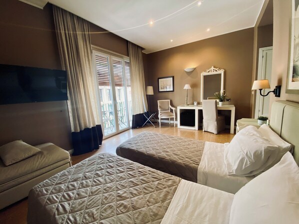 Premium bedding, memory-foam beds, minibar, in-room safe