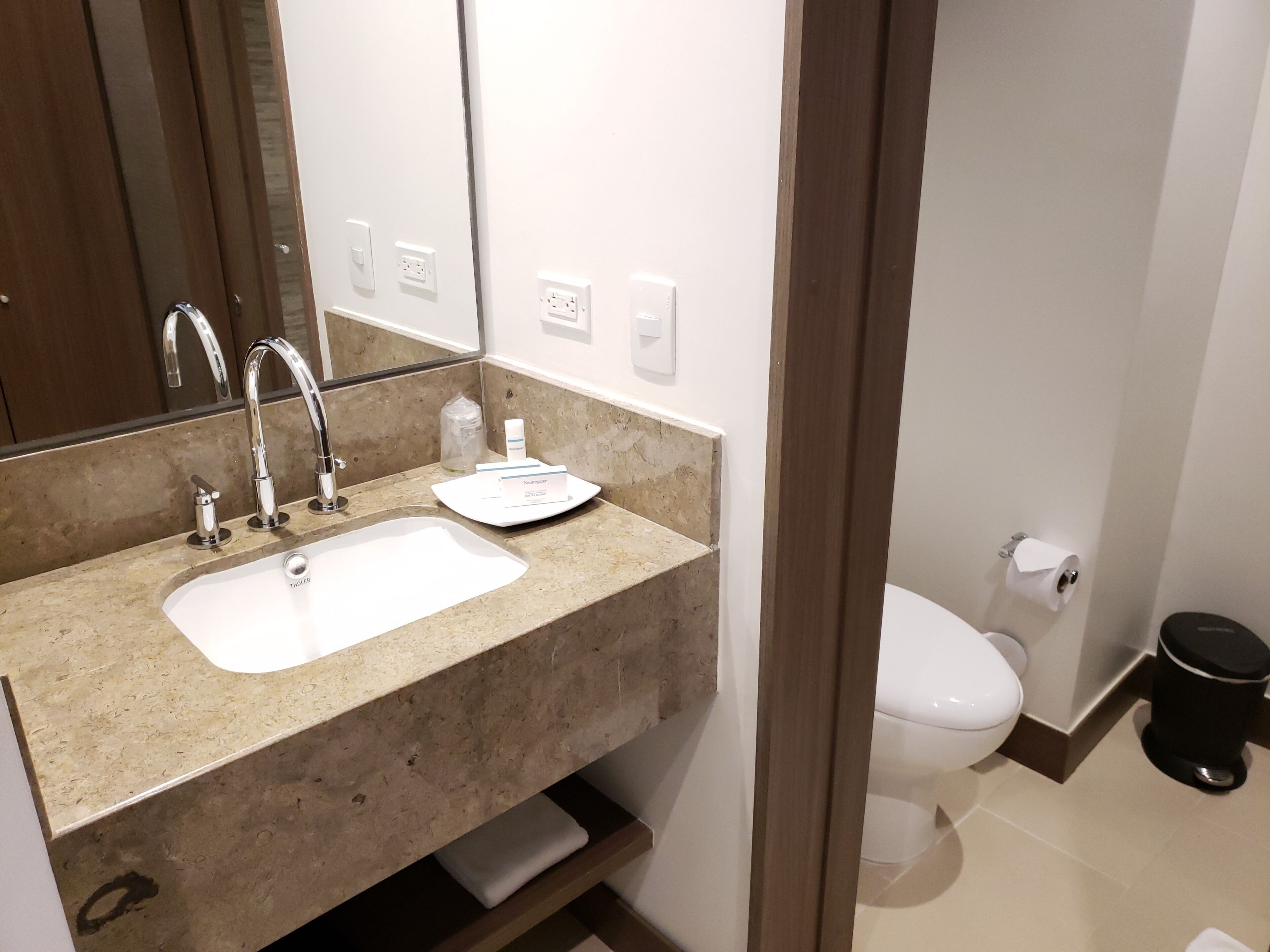 free toiletries, hair dryer, towels, soap