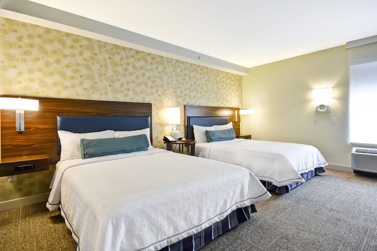 suite, 2 queen beds, accessible, non smoking (w/ bathtub) | desk, laptop workspace, blackout curtains, iron/ironing board