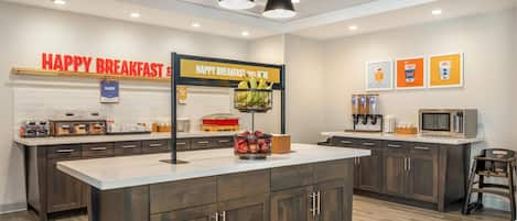 Free daily buffet breakfast
