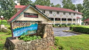 Front of property - Hofbrau Riverfront Hotel (Helen)