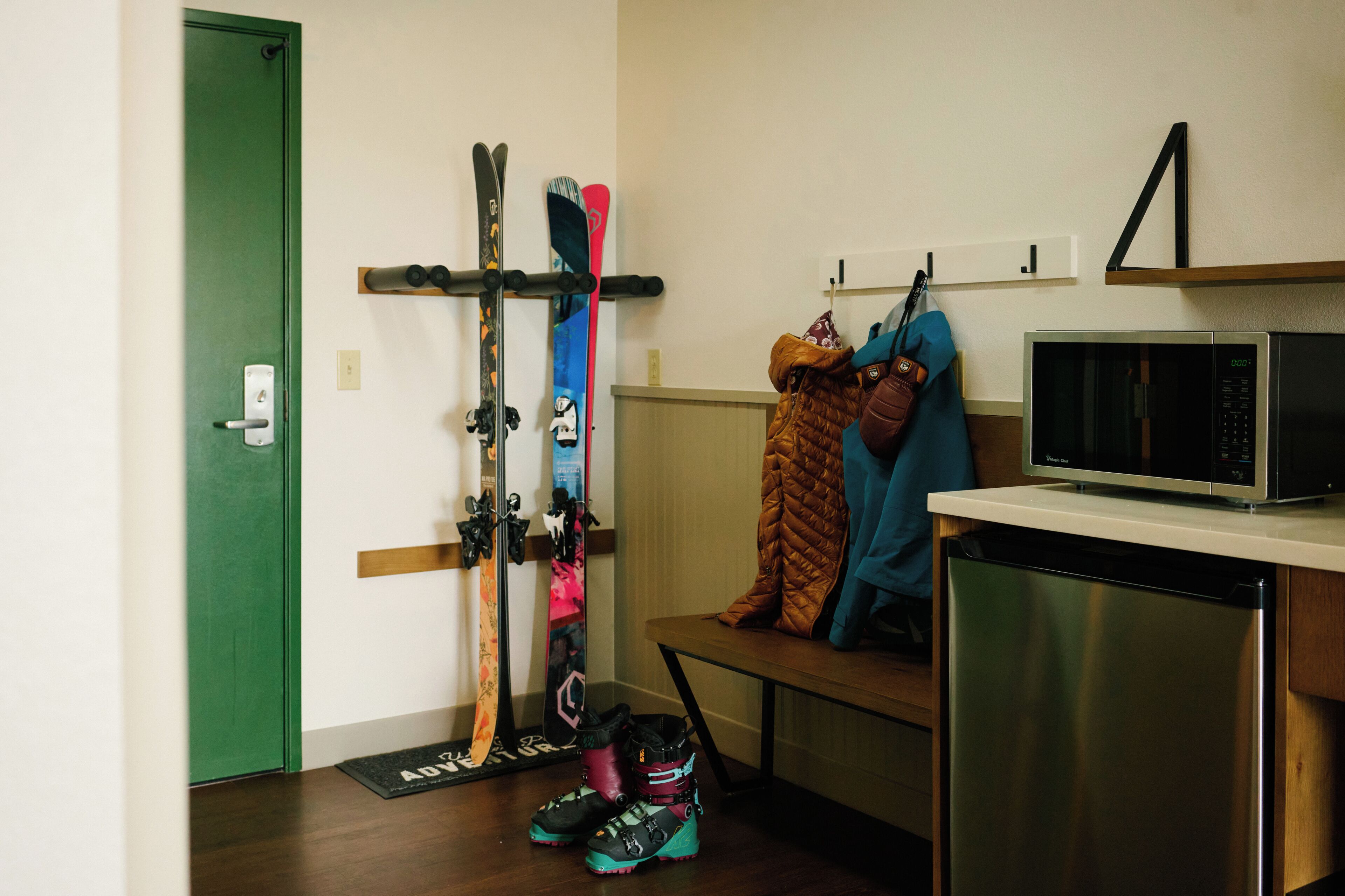 Premium Room, 1 King Bed, Mobility Accessible | Desk, laptop workspace, blackout drapes, iron/ironing board (on request)