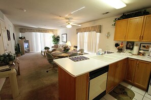 Fridge, microwave, coffee/tea maker