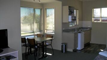 Fridge, microwave, coffee/tea maker, electric kettle