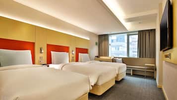 Ropa de cama de alta calidad y minibar