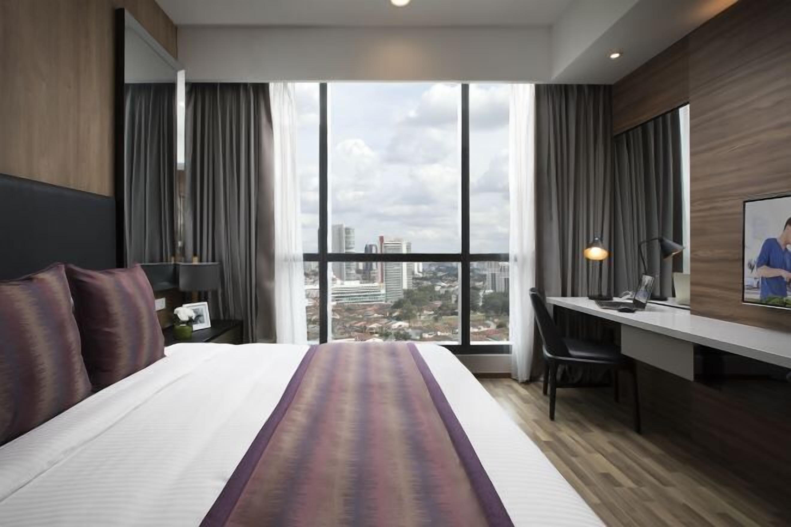 In-room safe, desk, laptop workspace, soundproofing