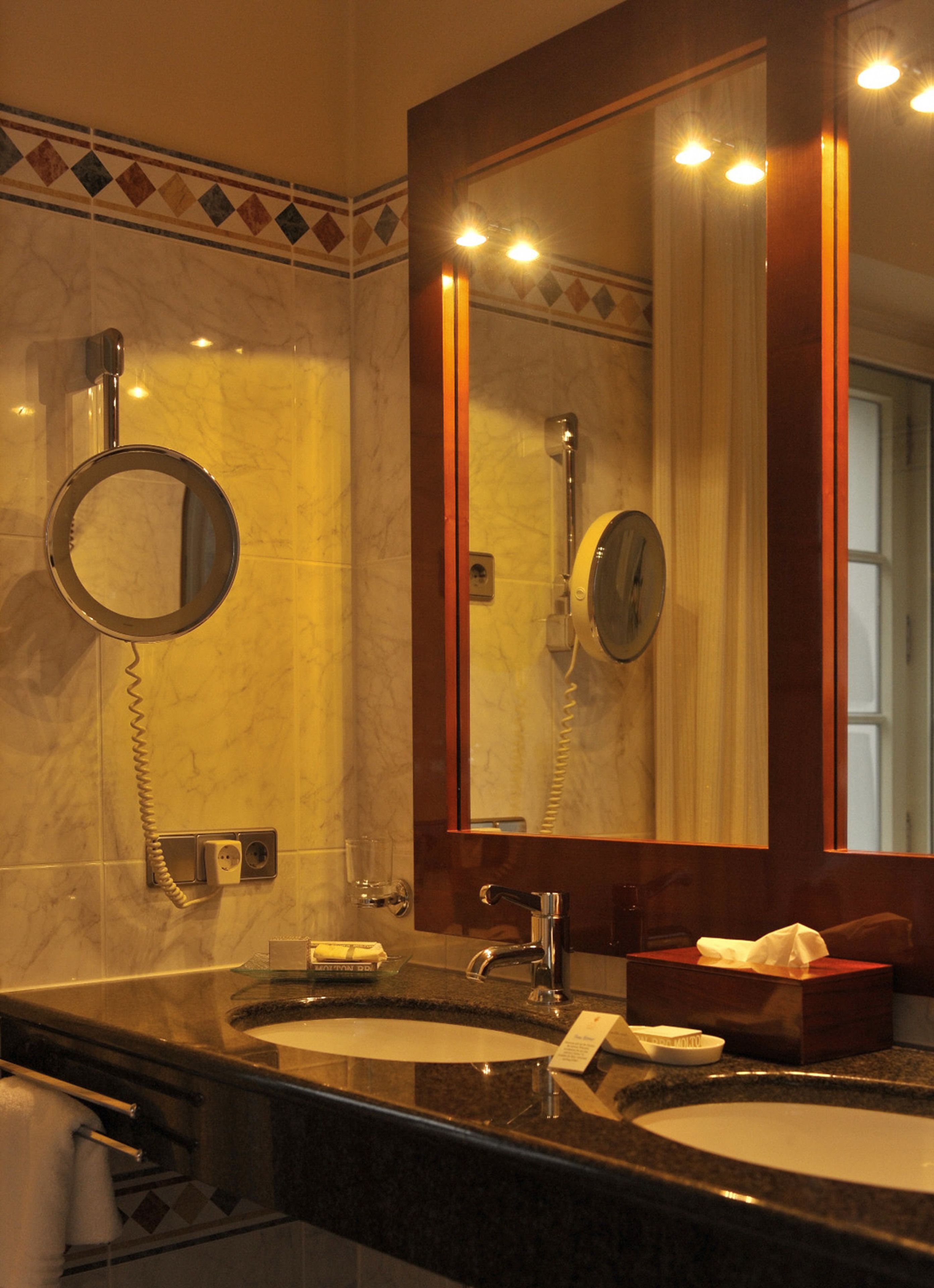 free toiletries, hair dryer, bathrobes, slippers