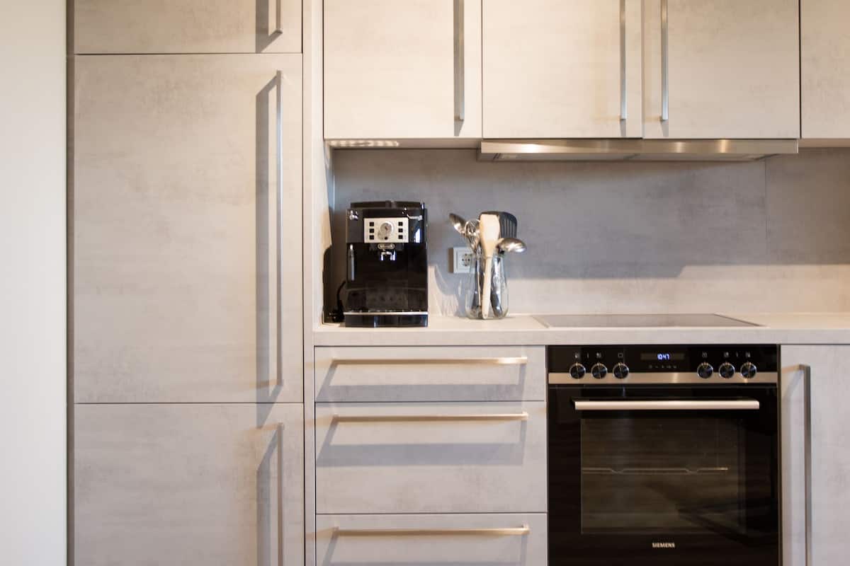 deluxe apartment | private kitchen | fridge, electric kettle