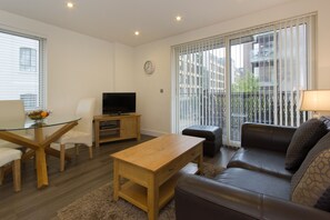 Apartment, 1 Schlafzimmer | Wohnzimmer | Flachbildfernseher, DVD-Player, iPod-Dockingstation