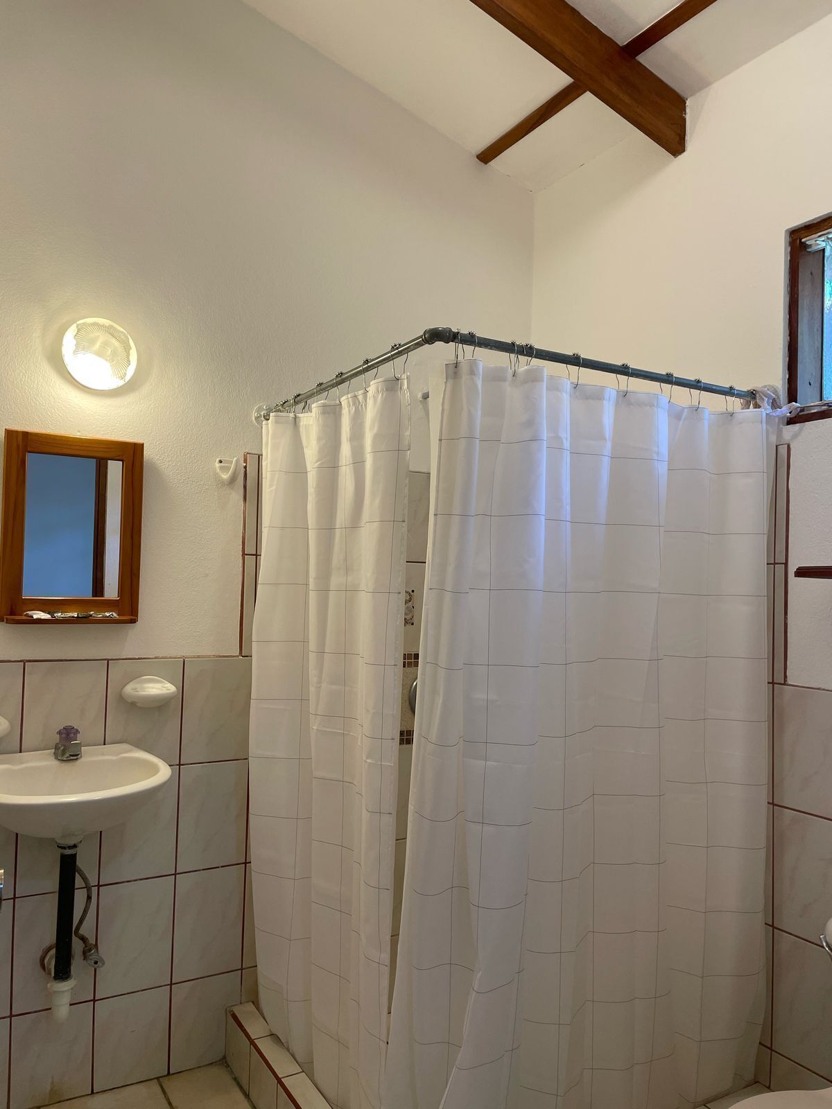 shower, rainfall showerhead, towels, soap