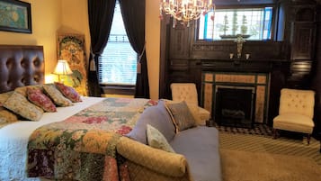 Premium bedding, memory-foam beds, desk, iron/ironing board
