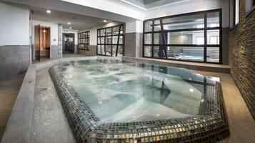 Swim beneath the glass floor and enjoy unobstructed views of the pool's interior.