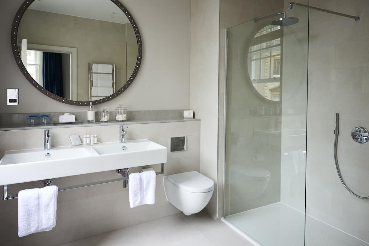 free toiletries, hair dryer, bathrobes, slippers