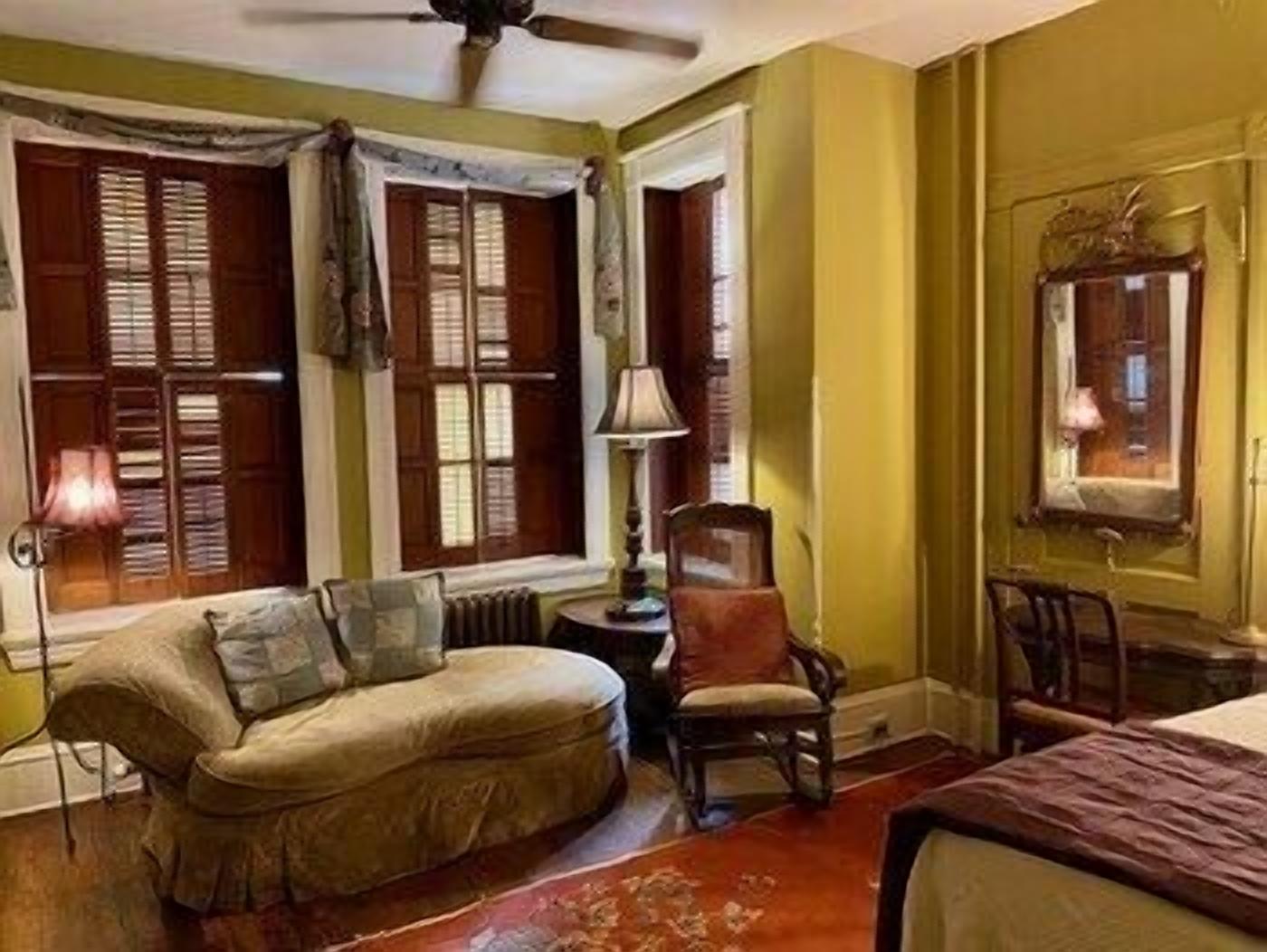 Individually decorated, individually furnished, desk, iron/ironing board