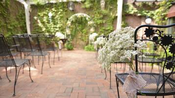 Outdoor wedding area
