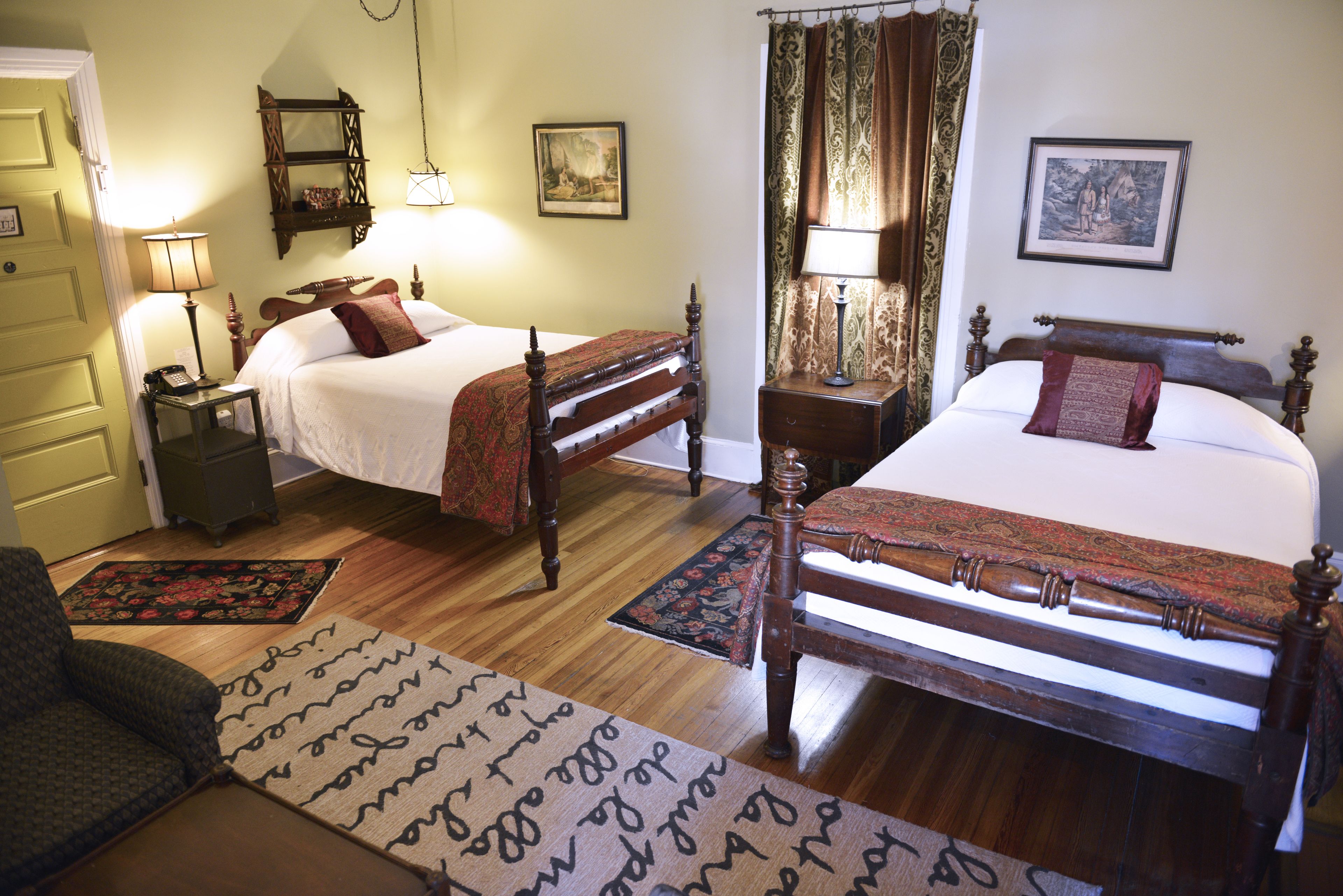 Room, 2 Double Beds, Private Bathroom | Individually decorated, individually furnished, desk, iron/ironing board