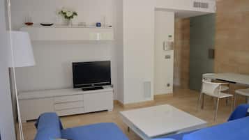 Apartment, 2 Bedrooms | Living room | 28-inch plasma TV with digital channels, TV