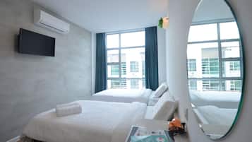 Desk, iron/ironing board, free WiFi, bed sheets