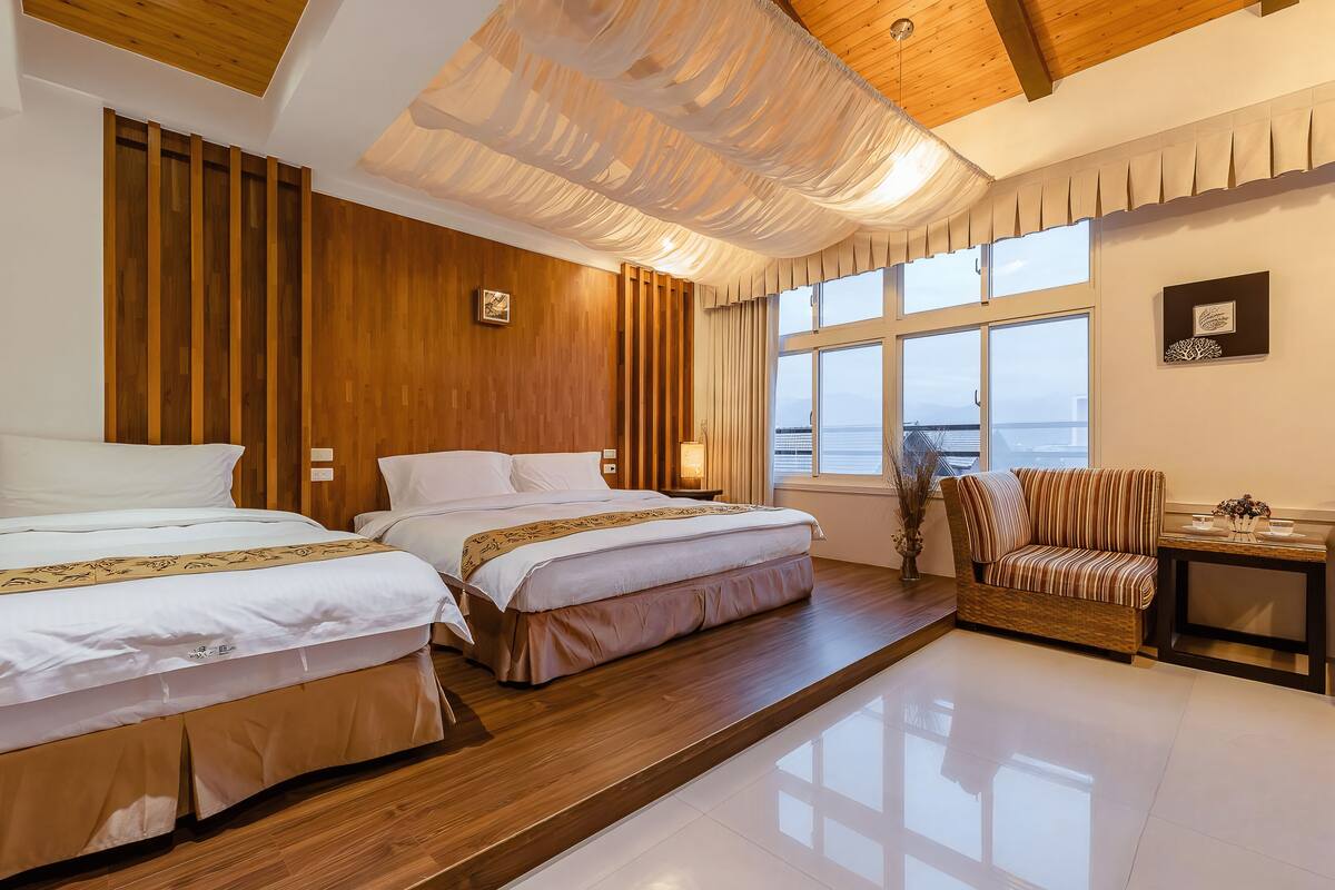 Premium bedding, down duvets, individually decorated