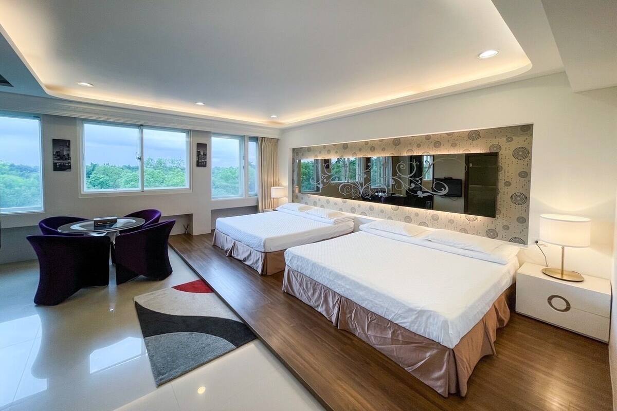 Premium bedding, down duvets, individually decorated