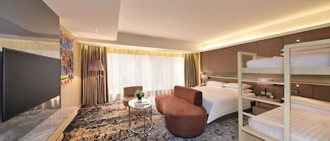 Family Room, 1 Bedroom | In-room safe, desk, soundproofing, iron/ironing board