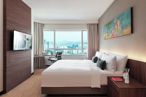 In-room safe, desk, laptop workspace, iron/ironing board