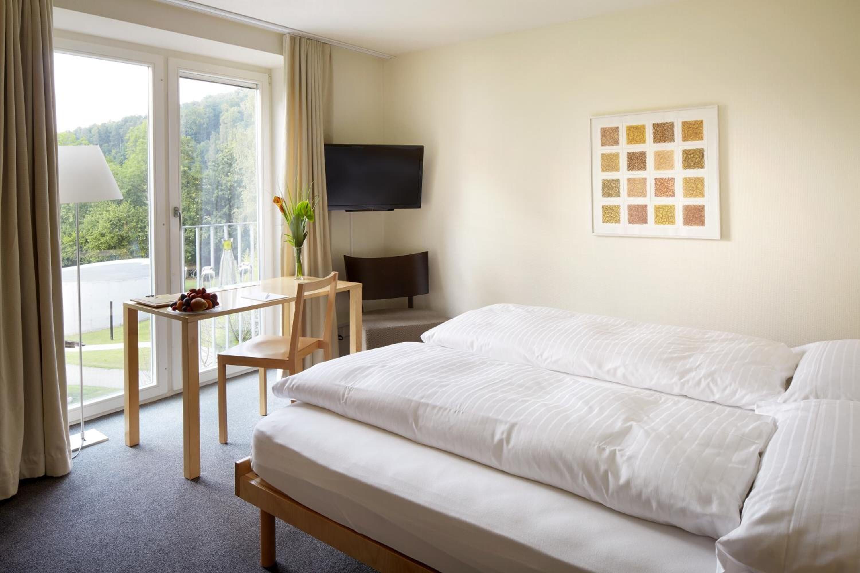 1 bedroom, desk, laptop workspace, iron/ironing board