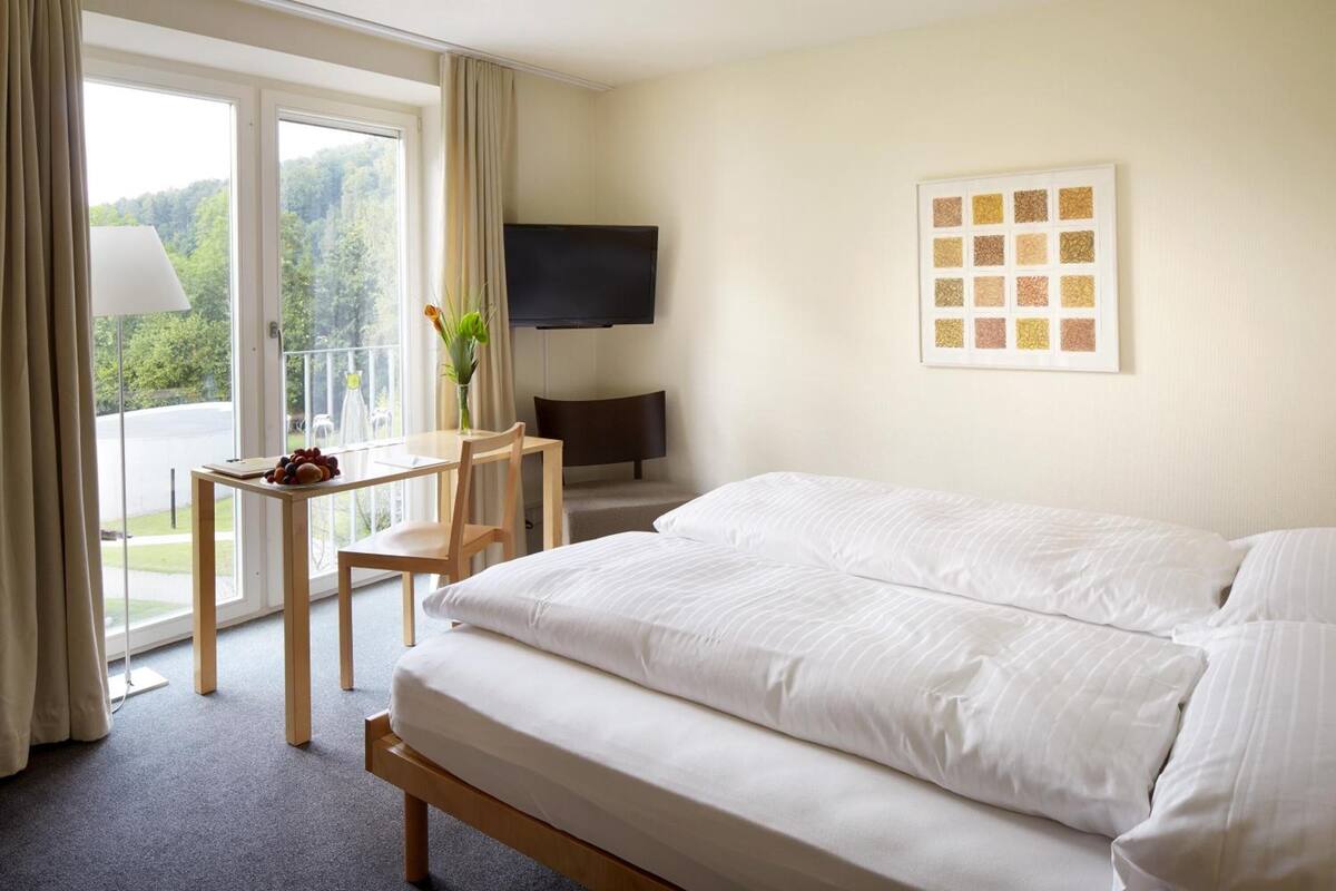 1 bedroom, desk, laptop workspace, iron/ironing board